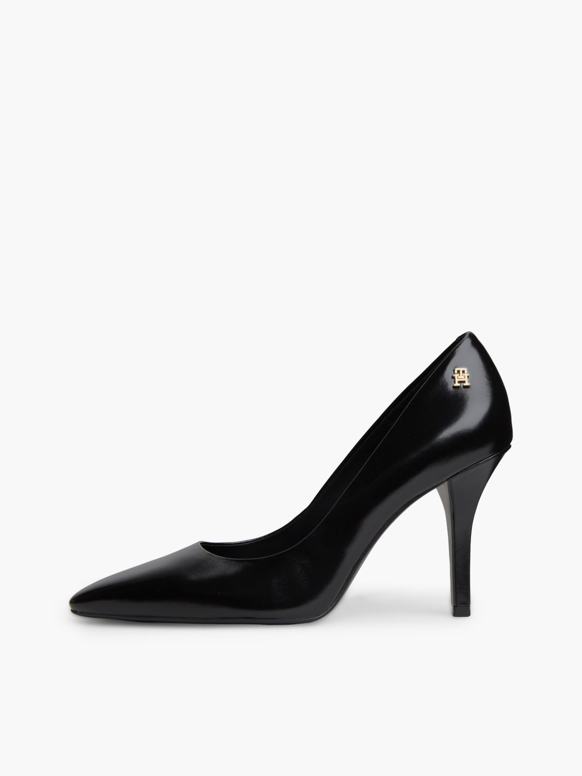 Leather TH Monogram High Heels — Black