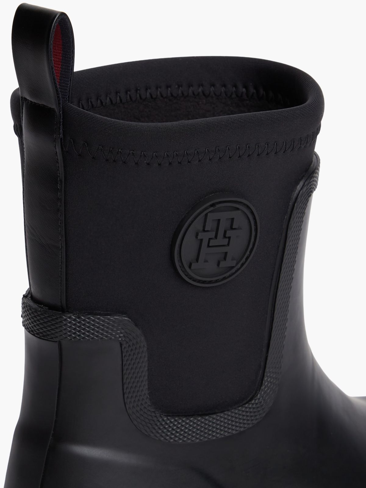 TH Monogram Cleat Rain Boots — Black