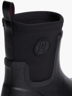 TH Monogram Cleat Rain Boots — Black 6