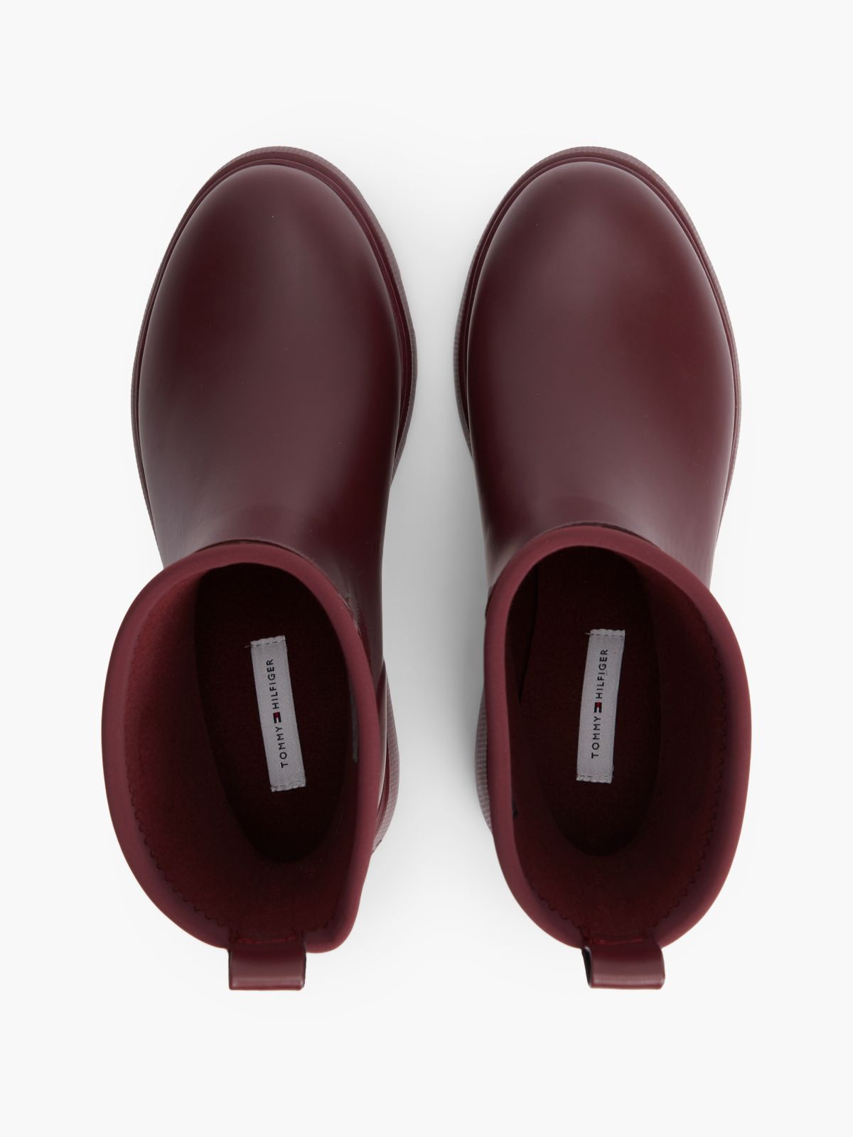 TH Monogram Cleat Rain Boots — Red