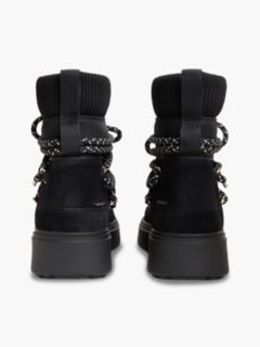 Water Resistant Cleat Lace-Up Snow Boots — Black 4