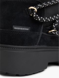 Water Resistant Cleat Lace-Up Snow Boots — Black 6