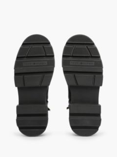 Waterproof Leather Chunky Lace-Up Boots — Black 5