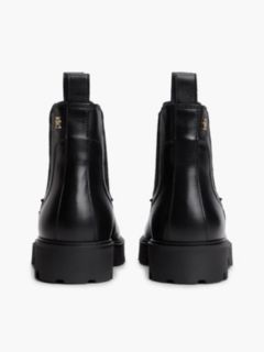 Leather TH Monogram Panel Chelsea Boots — Black 4