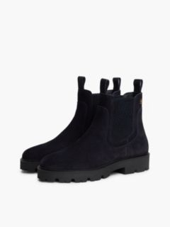 Suede TH Monogram Panel Chelsea Boots — Blue 2
