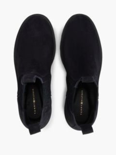 Suede TH Monogram Panel Chelsea Boots — Blue 3