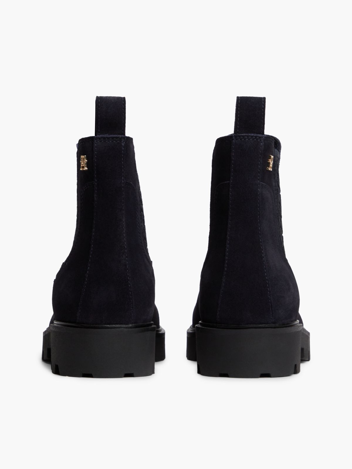 Suede TH Monogram Panel Chelsea Boots — Blue