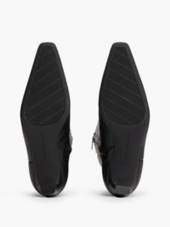 Kitten Heel Leather Knee-High Boots — Black 5