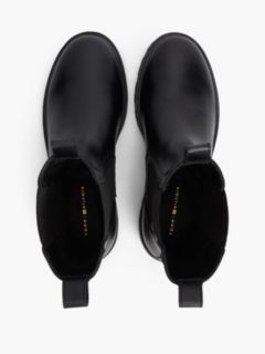 Leather Cleat High Chelsea Boots — Black 3