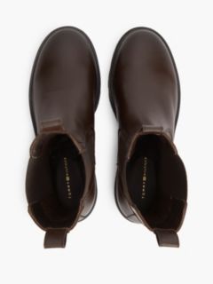 Leather Cleat High Chelsea Boots — Brown 3