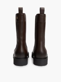 Leather Cleat High Chelsea Boots — Brown 4