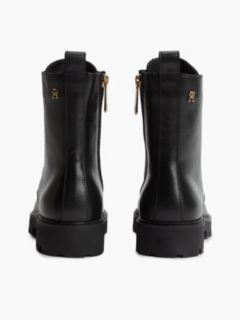 TH Monogram Leather Lace-Up Boots — Black 4