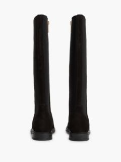 Enamel Flag Suede High Chelsea Boots — Black 4