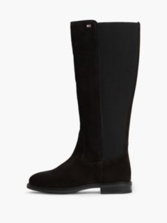 Enamel Flag Suede High Chelsea Boots — Black 7