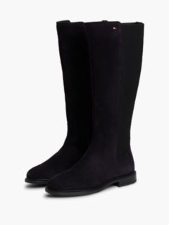 Enamel Flag Suede High Chelsea Boots — Blue 2