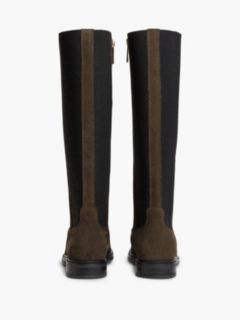 Enamel Flag Suede High Chelsea Boots — Brown 4