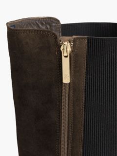 Enamel Flag Suede High Chelsea Boots — Brown 6
