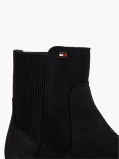 Suede Enamel Flag Chelsea Boots — Blue 6