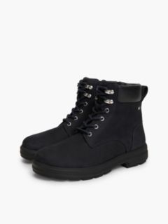 Waterproof Leather Lace-Up Ankle Boots — Blue 2