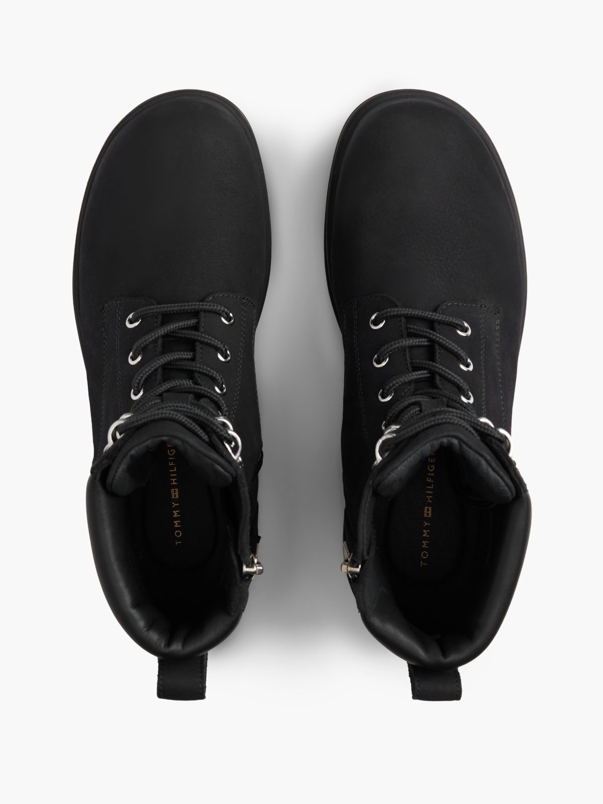 Waterproof Leather Lace-Up Ankle Boots — Blue
