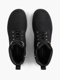 Waterproof Leather Lace-Up Ankle Boots — Blue 3