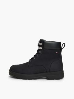 Waterproof Leather Lace-Up Ankle Boots — Blue 7