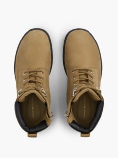 Waterproof Leather Lace-Up Ankle Boots — Khaki 3