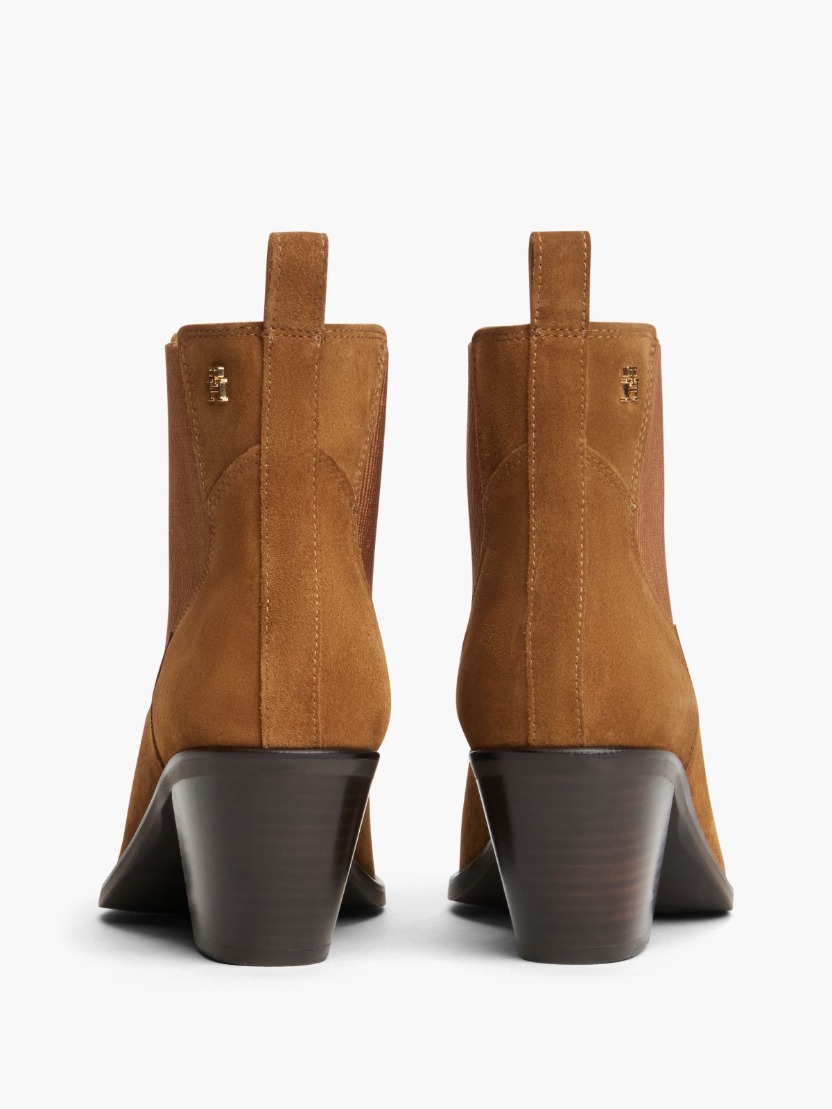 Suede Western Chelsea Boots — Brown