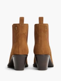 Suede Western Chelsea Boots — Brown 4