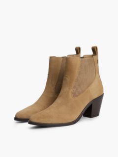 Suede Western Chelsea Boots — Khaki 2