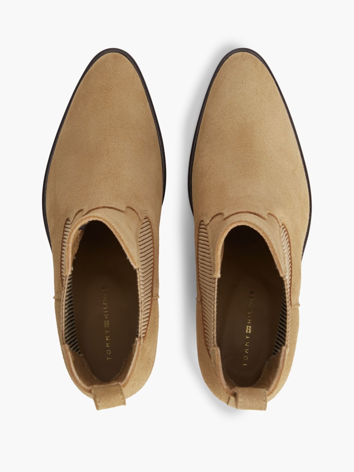 Suede Western Chelsea Boots — Khaki
