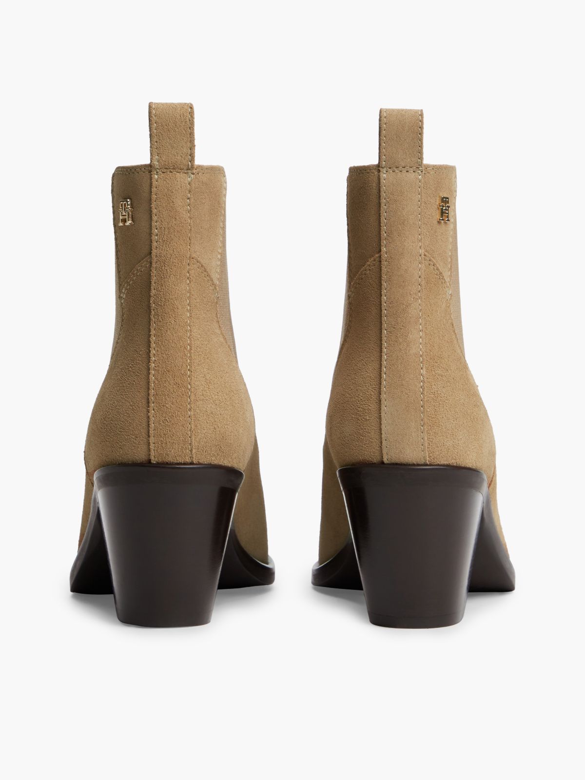Suede Western Chelsea Boots — Khaki