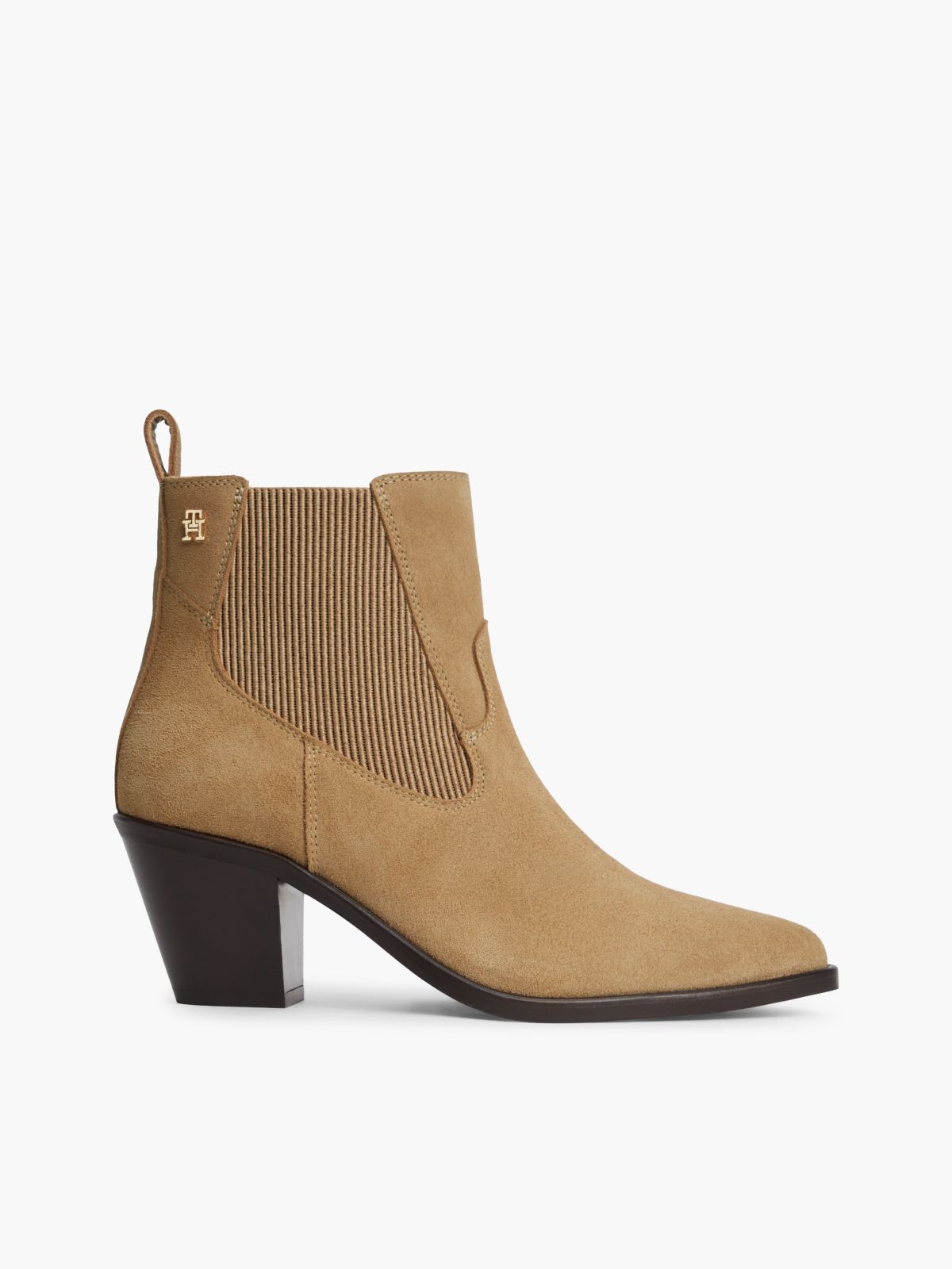 Suede Western Chelsea Boots — Khaki