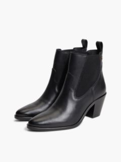 Leather Western Chelsea Boots — Black 2