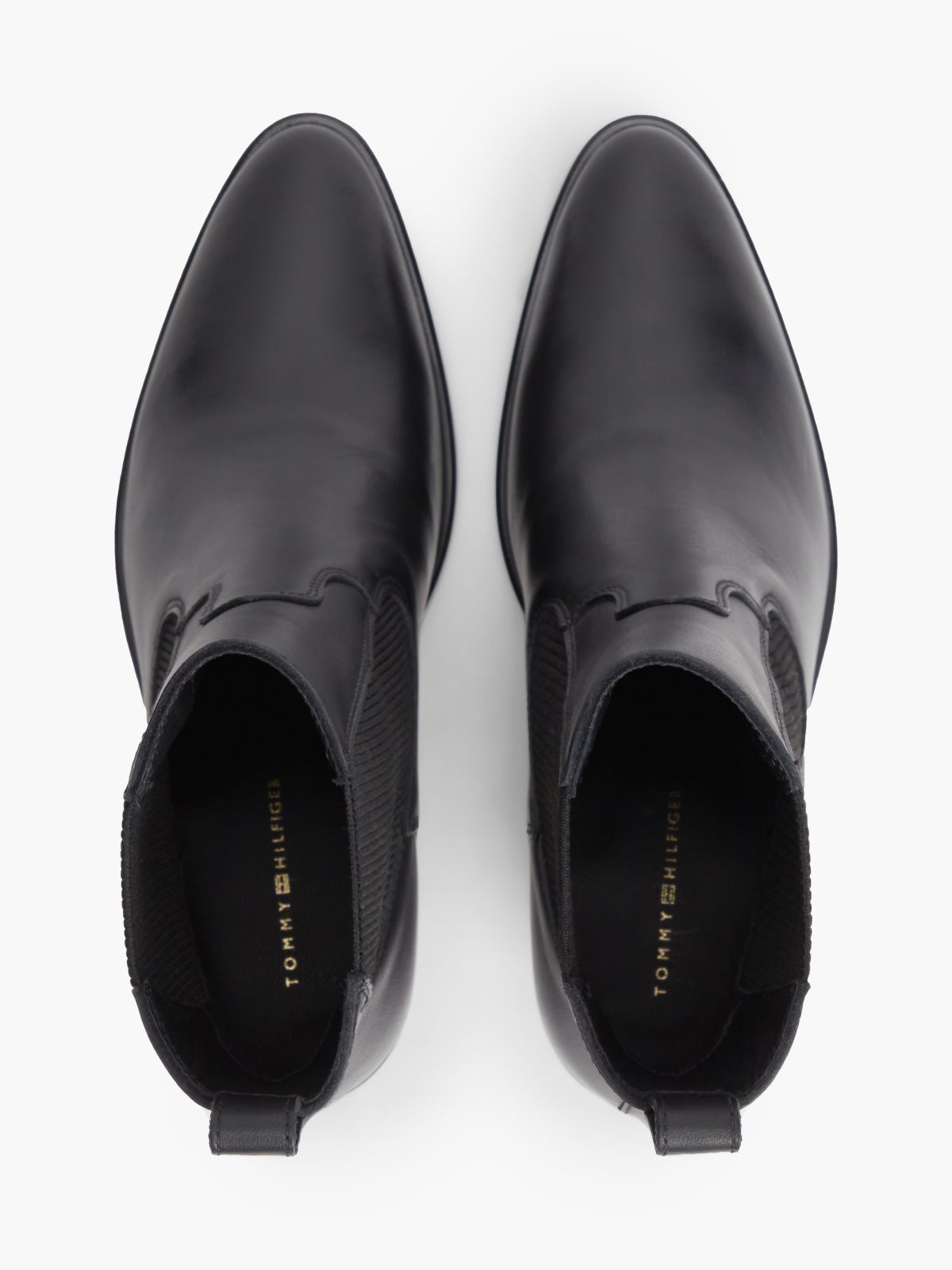Leather Western Chelsea Boots — Black