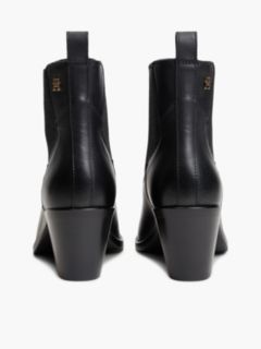 Leather Western Chelsea Boots — Black 4