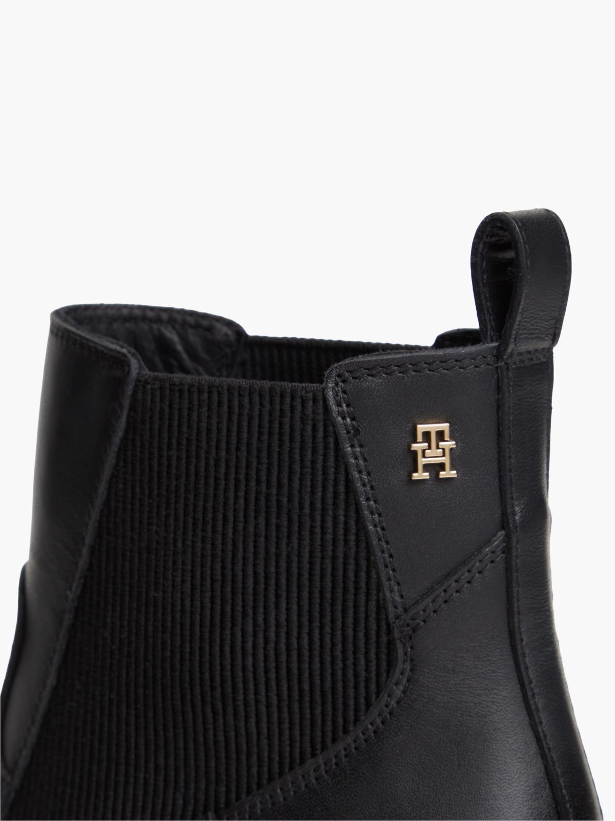 Leather Western Chelsea Boots — Black