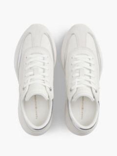 Suede TH Monogram Metallic Trainers — White 3