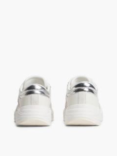 Suede TH Monogram Metallic Trainers — White 4