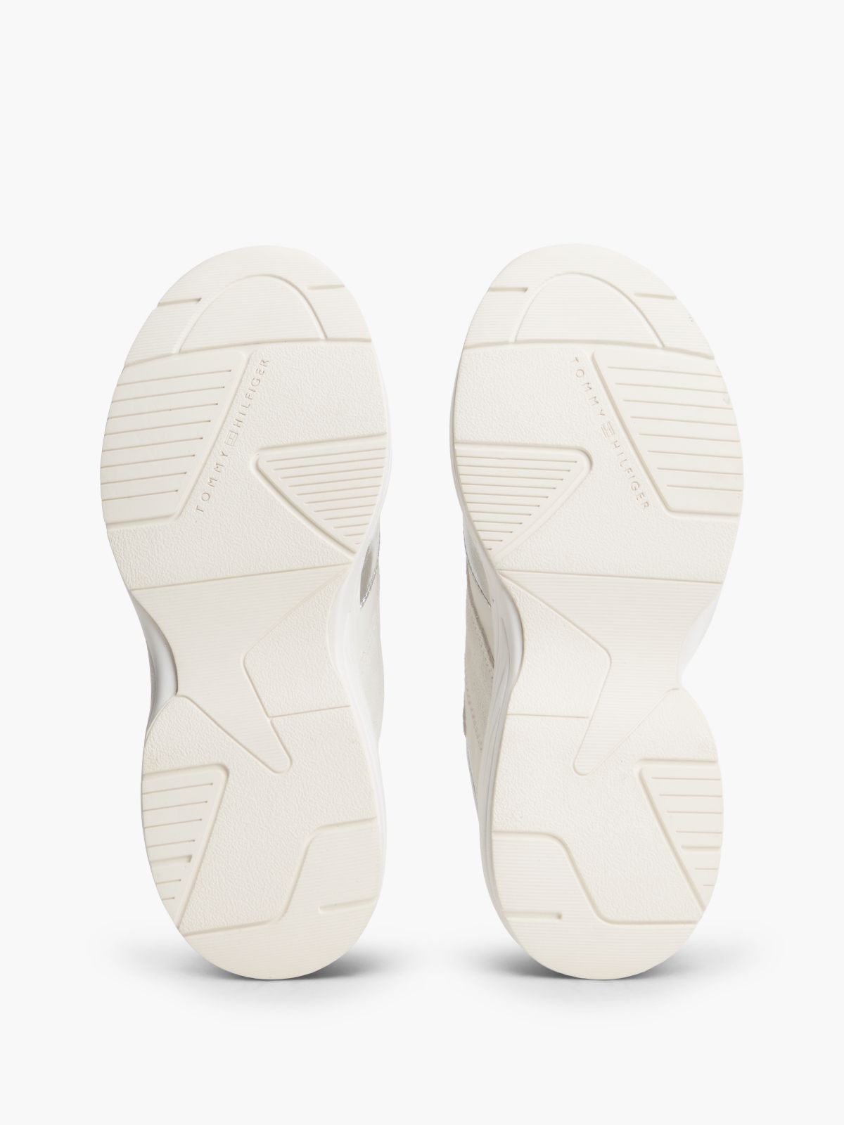 Suede TH Monogram Metallic Trainers — White