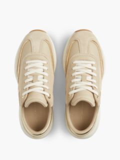 Suede TH Monogram Metallic Trainers — Beige 3