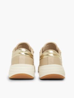 Suede TH Monogram Metallic Trainers — Beige 4