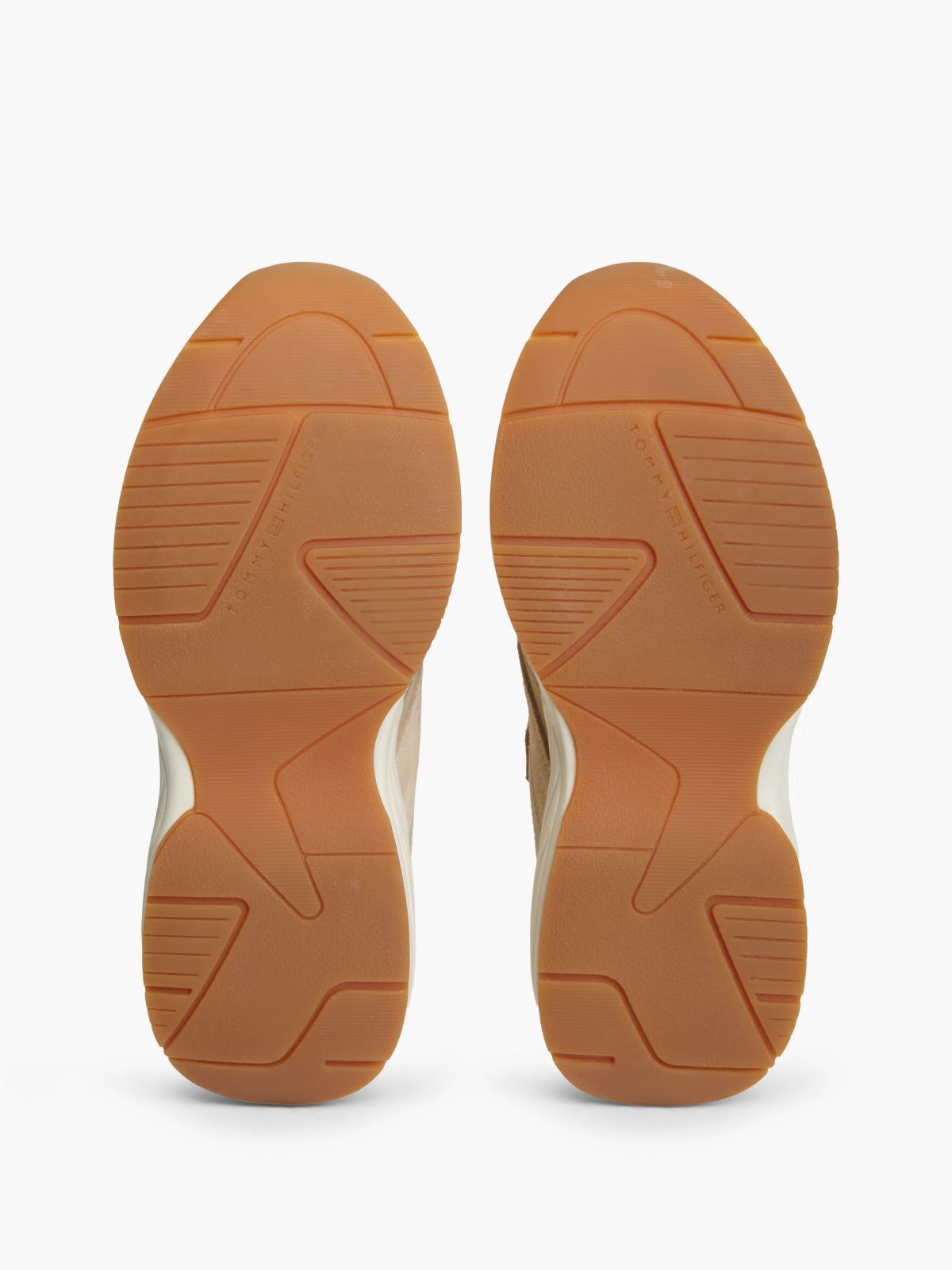 Suede TH Monogram Metallic Trainers — Beige