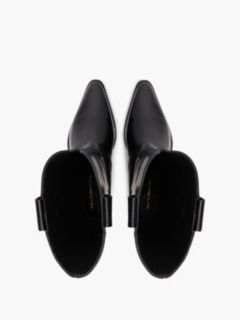 TH Monogram Leather Cowboy Boots — Black 3