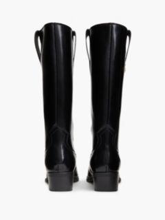 TH Monogram Leather Cowboy Boots — Black 4