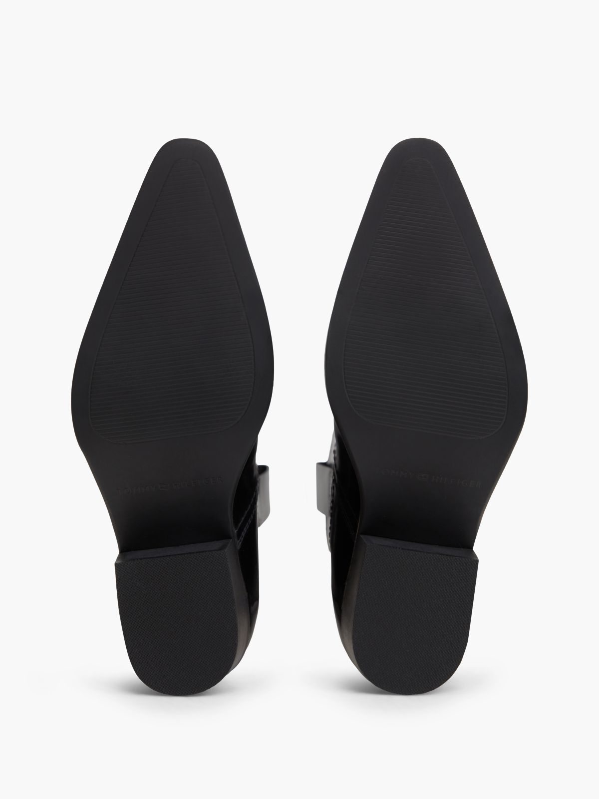 TH Monogram Leather Cowboy Boots — Black