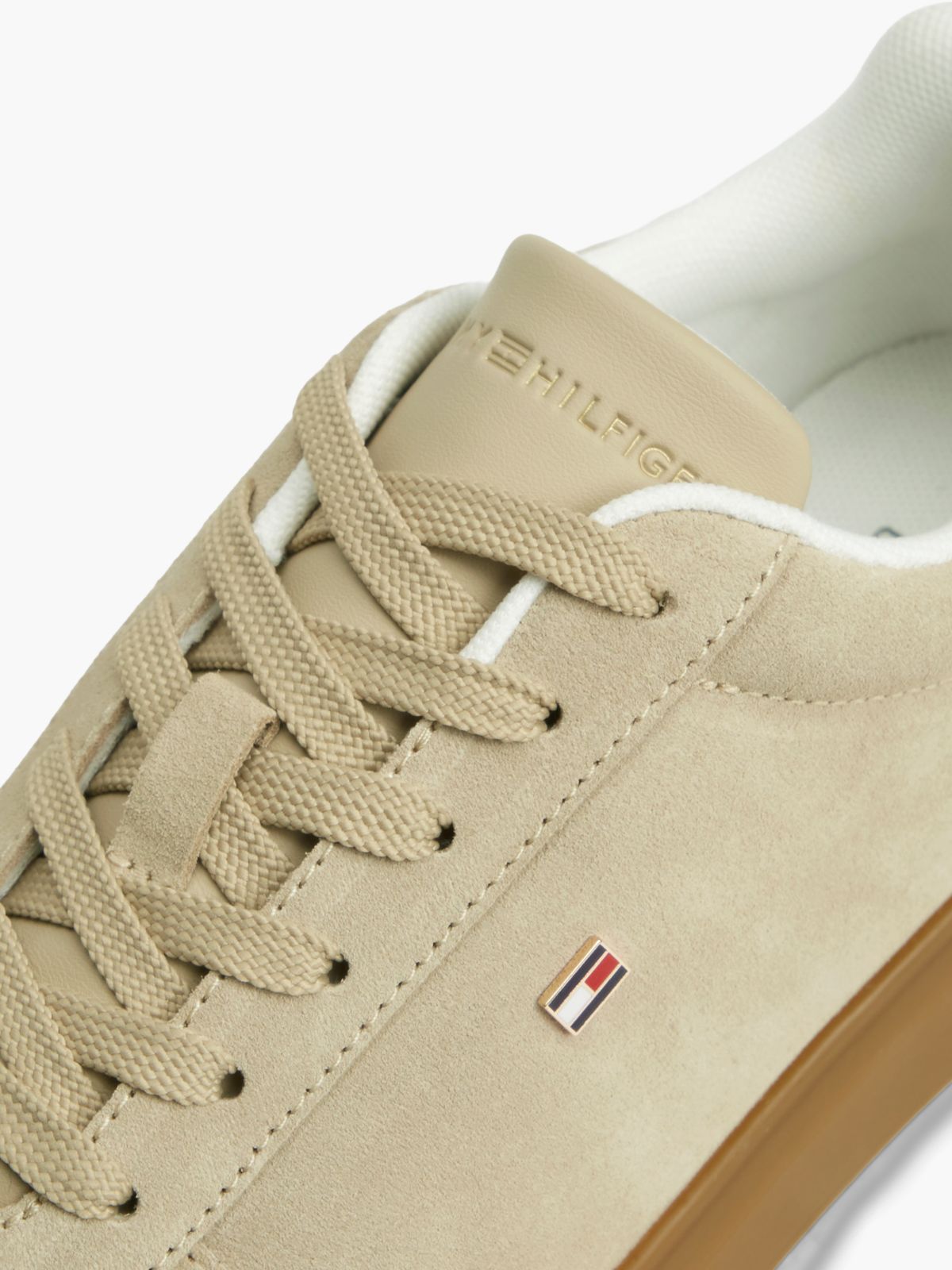 Lightweight Suede Court Trainers — Brown