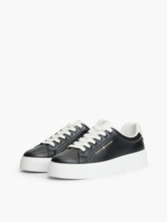 TH Monogram Leather Platform Trainers — Black 2