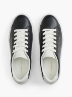 TH Monogram Leather Platform Trainers — Black 3