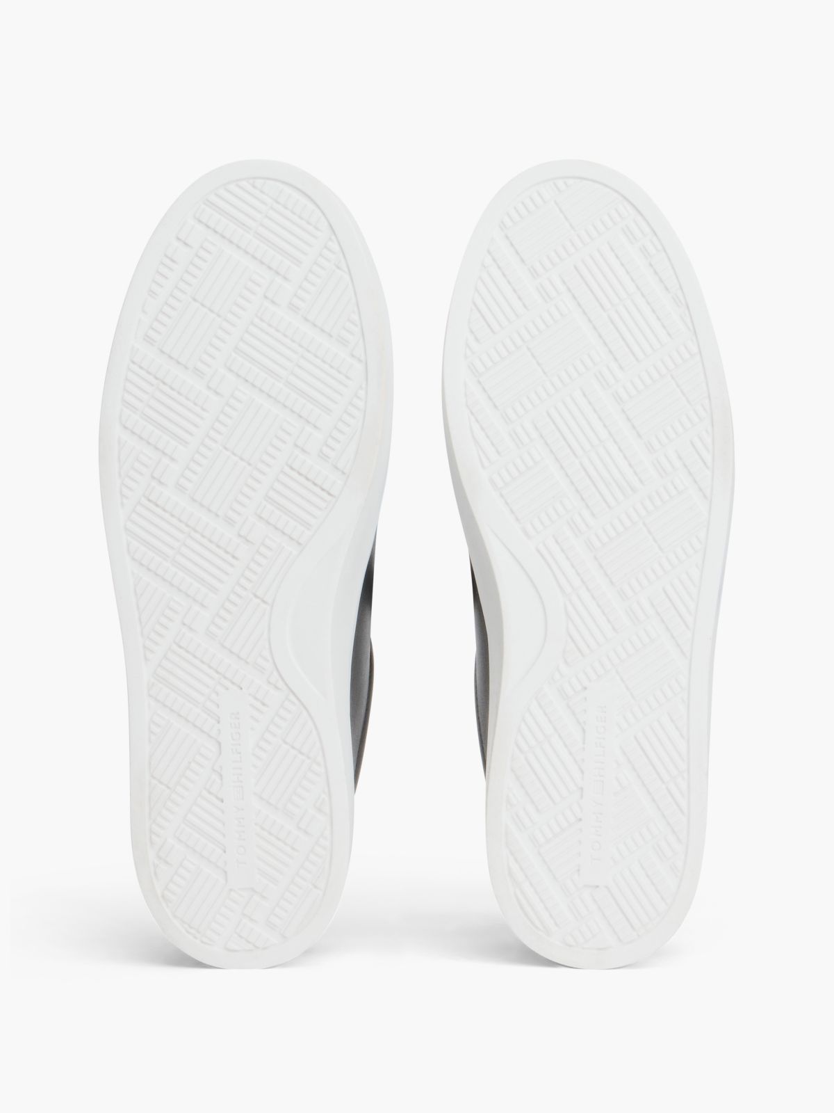 TH Monogram Leather Platform Trainers — Black